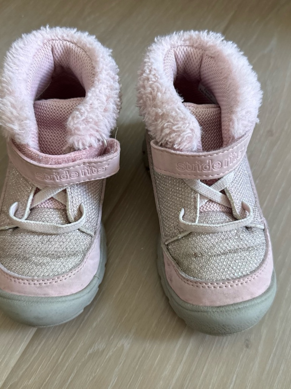 Stride Rite Pink Fleece-Lined Toddler Boots